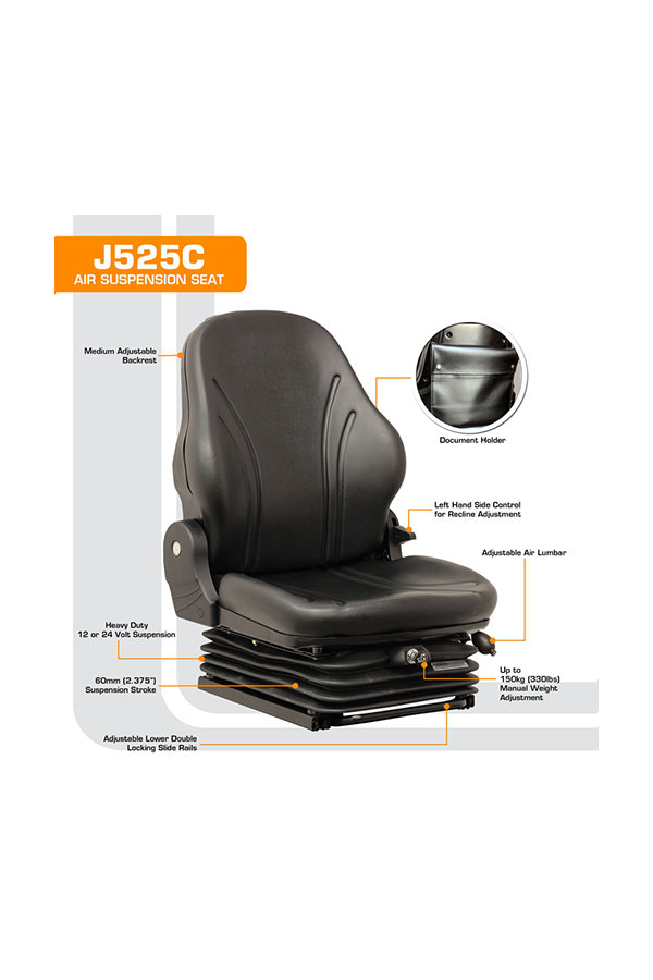 J525C Low Profile Air Suspension Seat