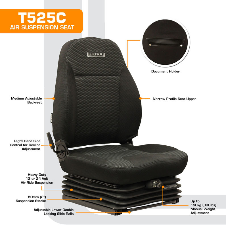 T525C Low Profile Air Suspension Seat