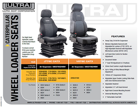 CAT Wheel Loaders Replacement Seats