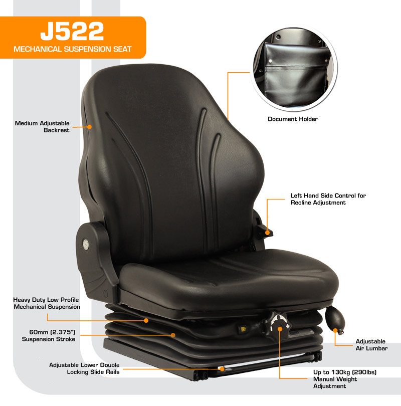 J522 Low Profile Mechanical Suspension Seat