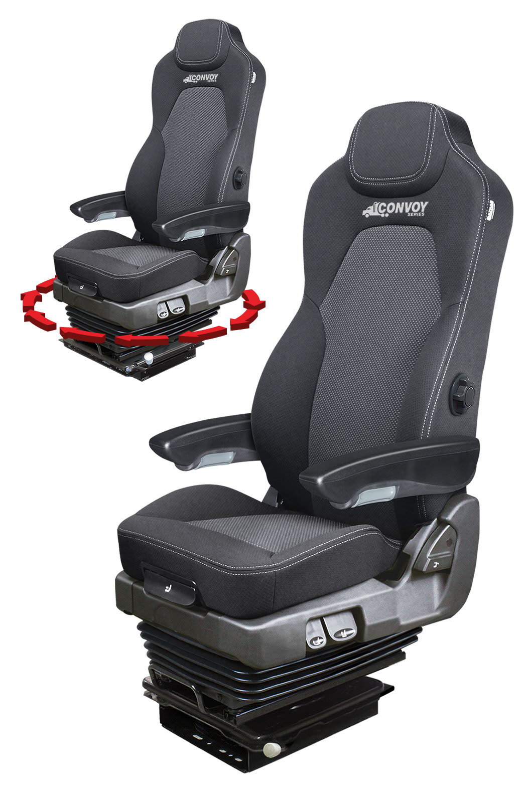 Convoy I - Semi Truck Air Suspension Seat - Low Base