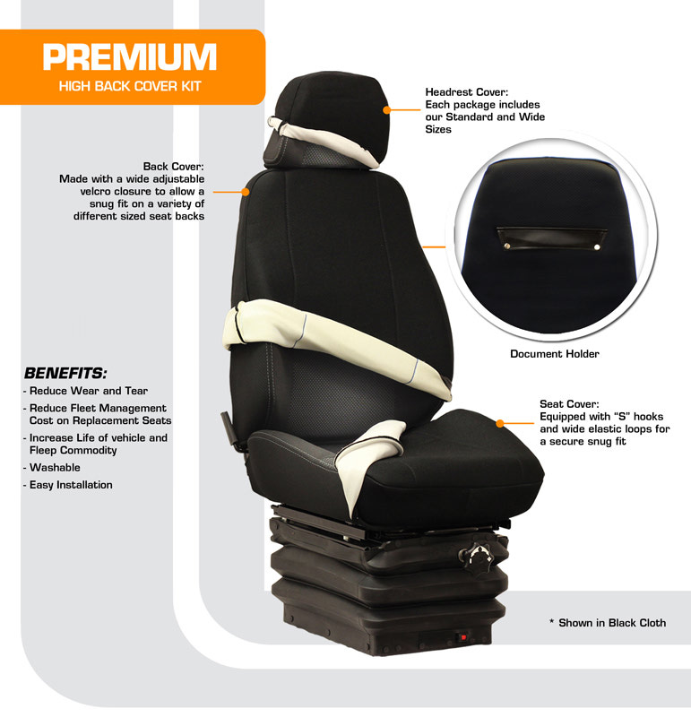 Heavy Equipment Seat Covers Velcromag